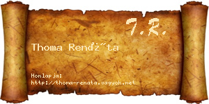 Thoma Renáta névjegykártya